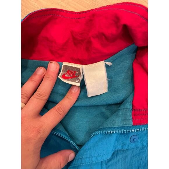 Vintage 90s Nike Color Block Wind Breaker Coat Track Jacket M Grunge Skate - Picture 4 of 4